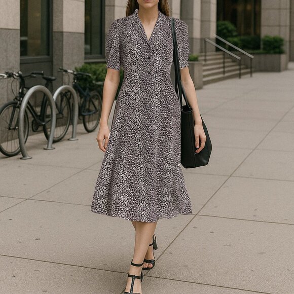 NWT Diane von Furstenberg DVF Silk Midi DressFit & Flare Workwear